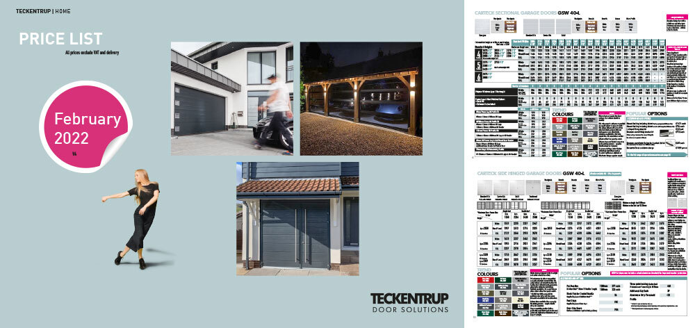 Teckentrup Garage Door Price List (February 2022) cover