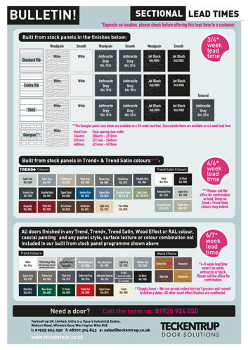 Teckentrup Sectional Lead Times cover