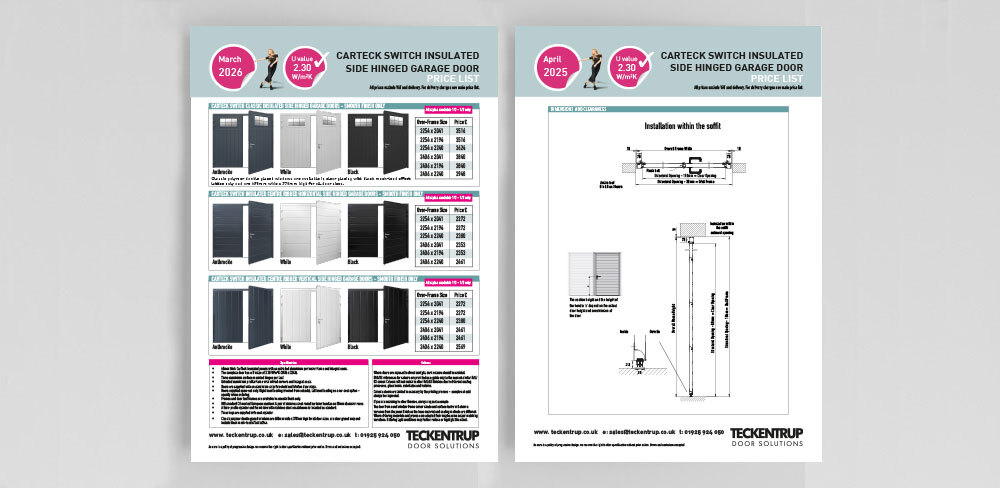 Teckentrup Switch Price List Spread 2026