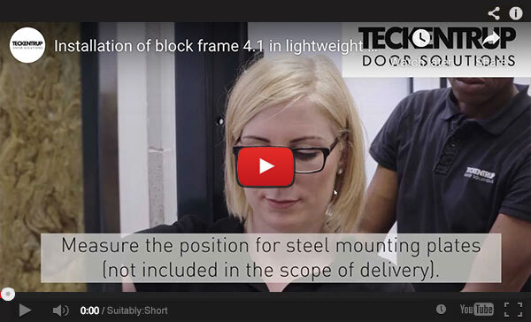 Installation of Block Frame 4.1 in Lightweight Construction Stud Wall