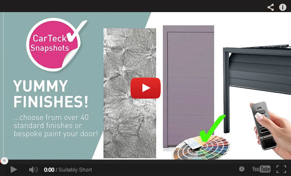Yummy Finishes - 40 standard finishes or bespoke paint your door! CarTeck Insulated Sectional Garage Doors