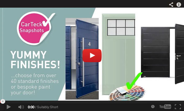 Yummy Finishes - 40 standard finishes or bespoke paint your door! CarTeck Insulated Side Hinged Garage Doors