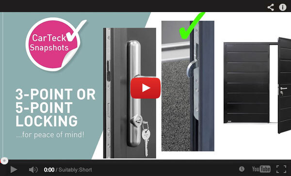 Teckentrup TV Insulated Side Hinged Garage Door Snapshot Video Locking