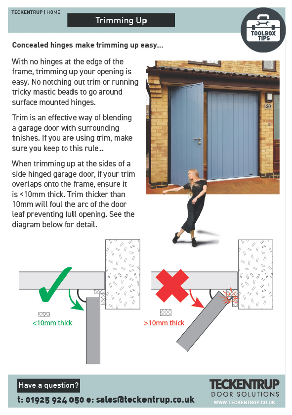 Toolbox Tip - Trimming Up Side Hinged Doors cover