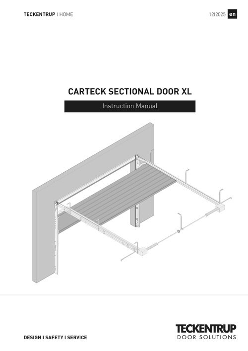 XL Sectional Garage Door (Installation, Operating and Maintenance Manual) cover