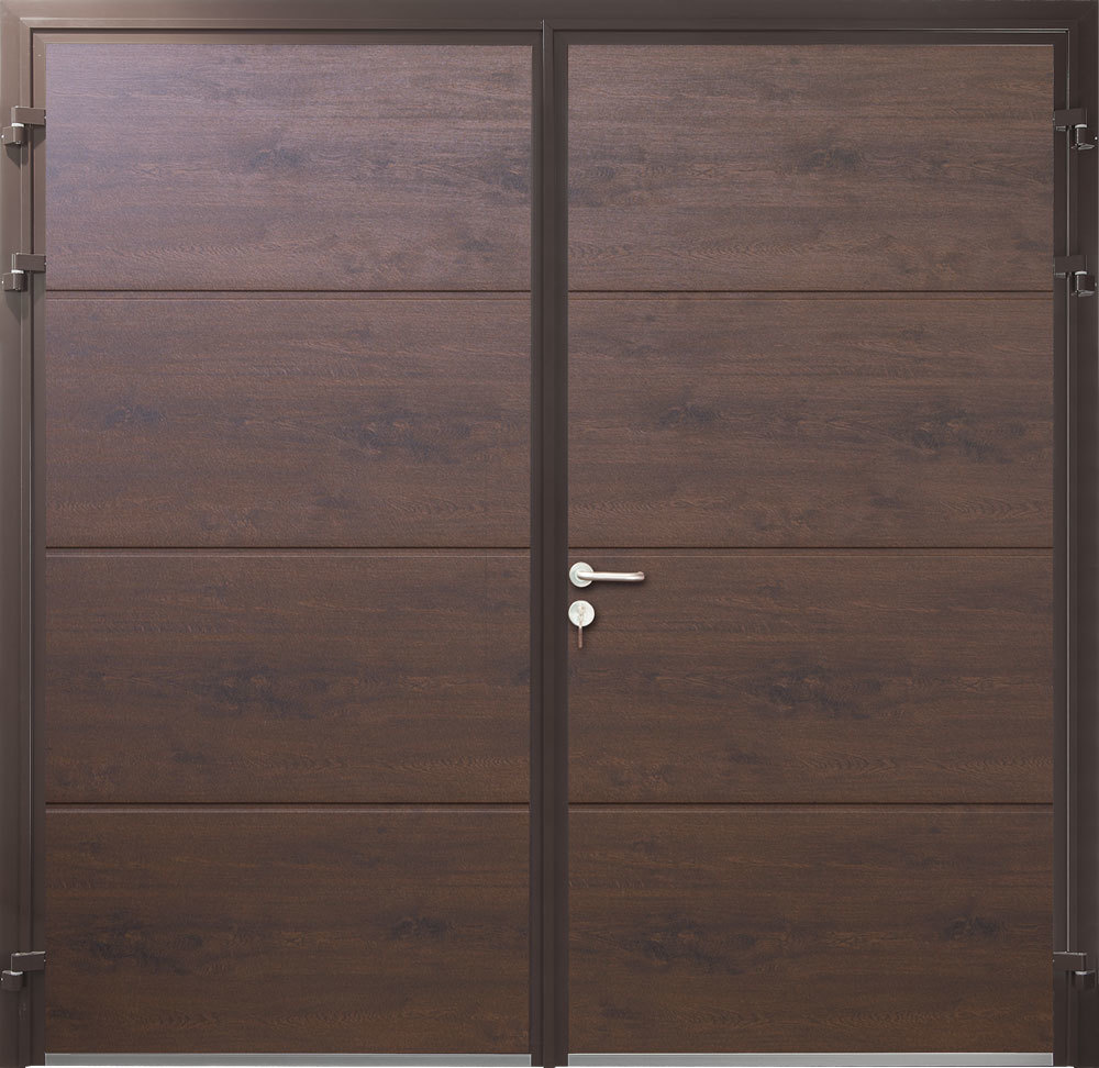 Carteck Side Hinged Solid Horizontal In Night Oak Smooth Wood Effect Finish