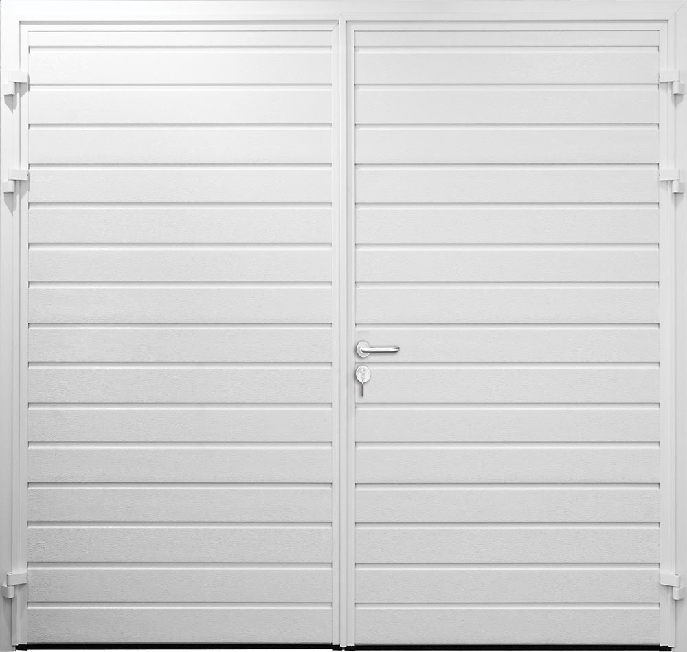 CarTeck Standard Rib Side Hinged Garage Door - Horizontal