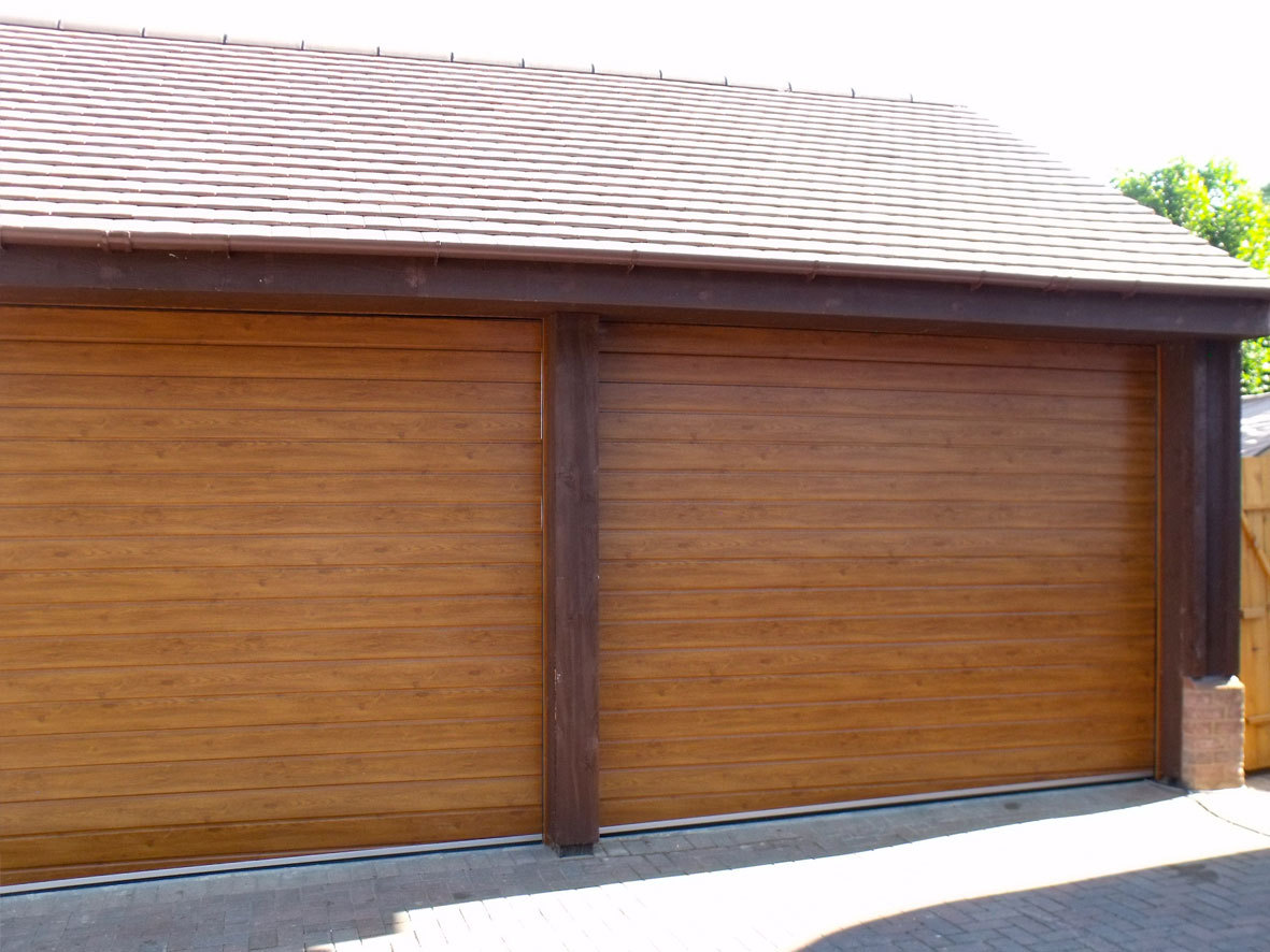 Garage doors up-close