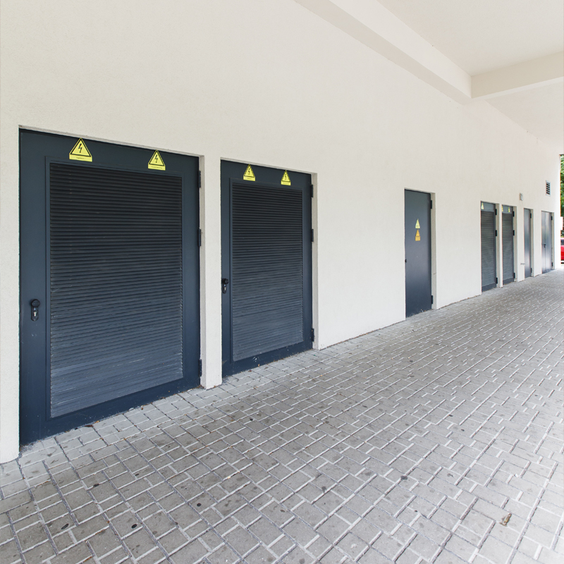 Large Plant Room Steel Doors With Louvres