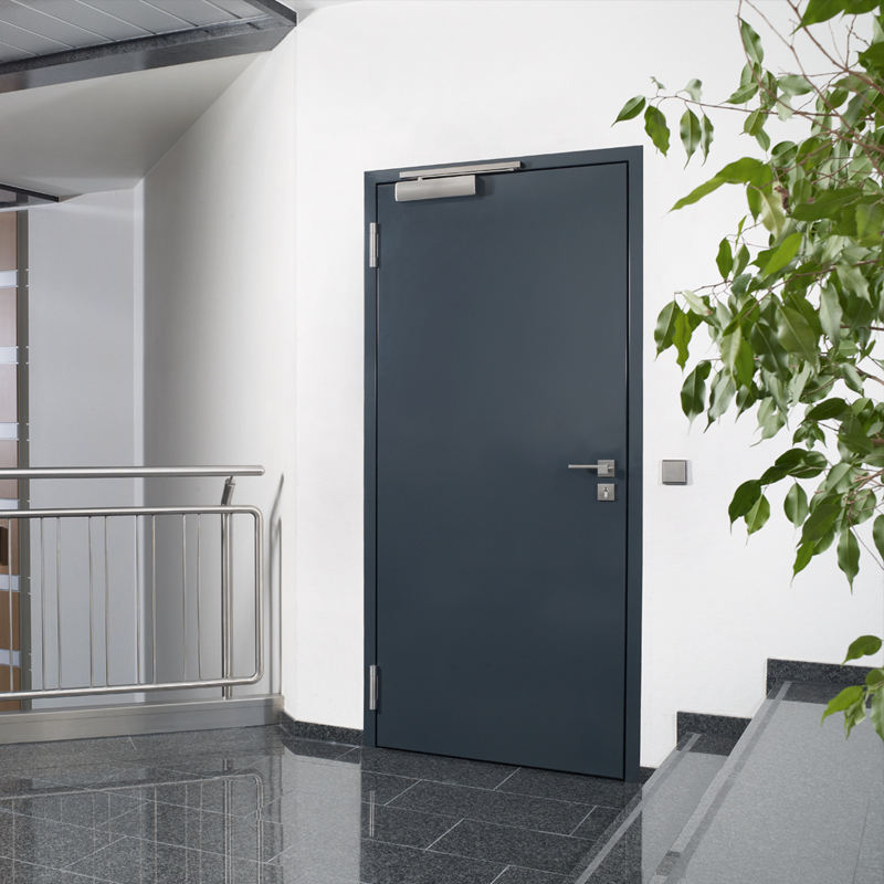 Single Steel Security Door With Keyless Proximity Reader Access