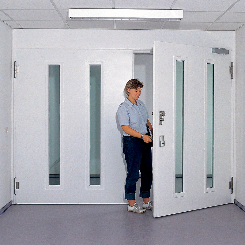 Large Double Steel Security Door Vision Panels
